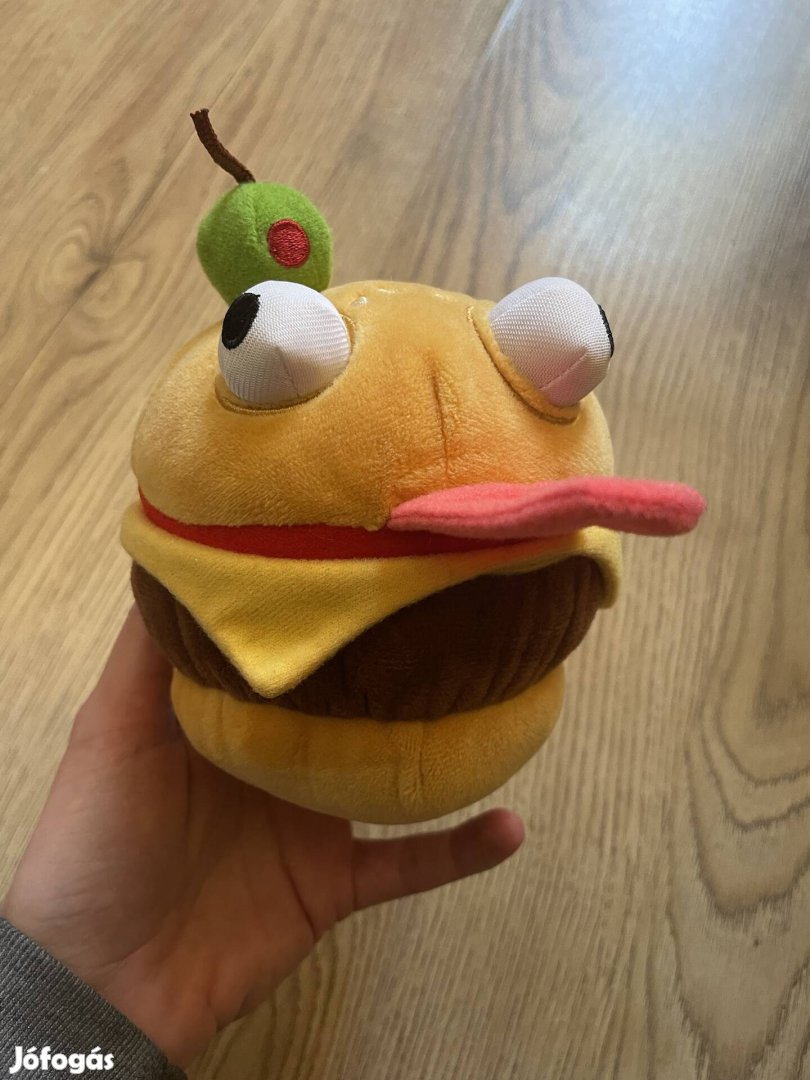 Fortnite Durr burger plüss ritkaság 13 cm hamburger plüssfigura