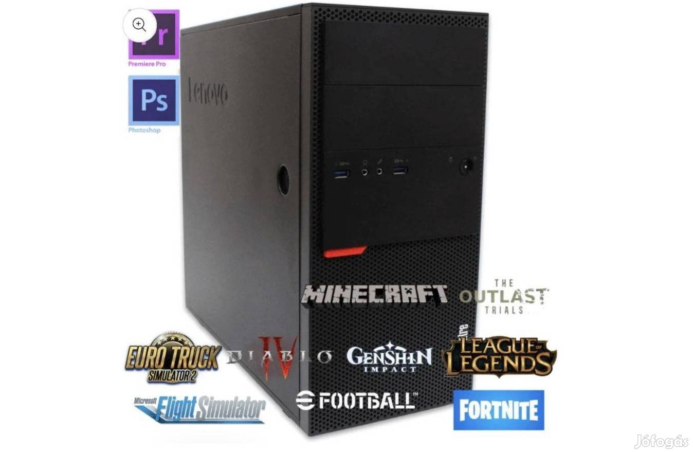 Fortnite GTA 5 Core I5 SSD Gamer PC 16GB 256GB GT 740 2GB 3D 1Év GAR!