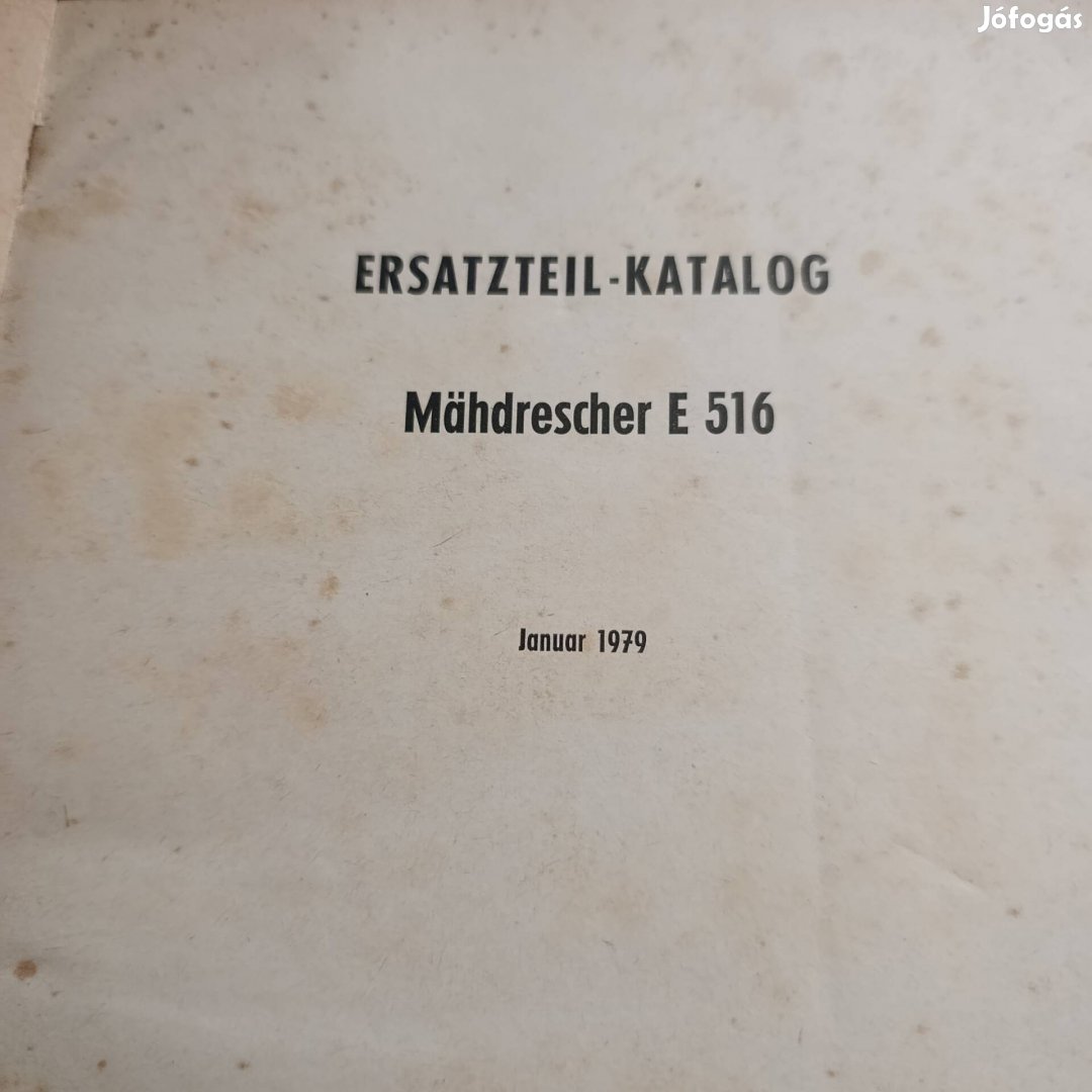 Fortschritt E 516 alkatrészkatalógus
