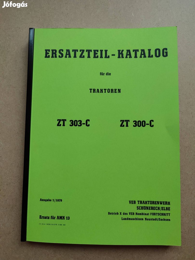 Fortschritt ZT 300, 303 alkatrészkatalógus