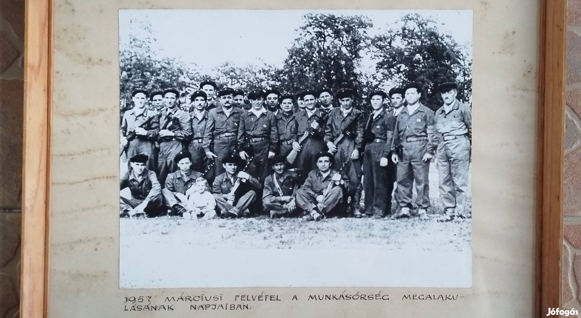 Fotó.1957 márciusi felvétel a munkásőrség megalakulásának