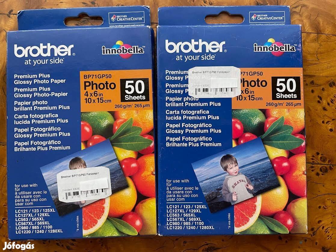 Fotópapír Brother Premium Glossy 10x15 cm méretben
