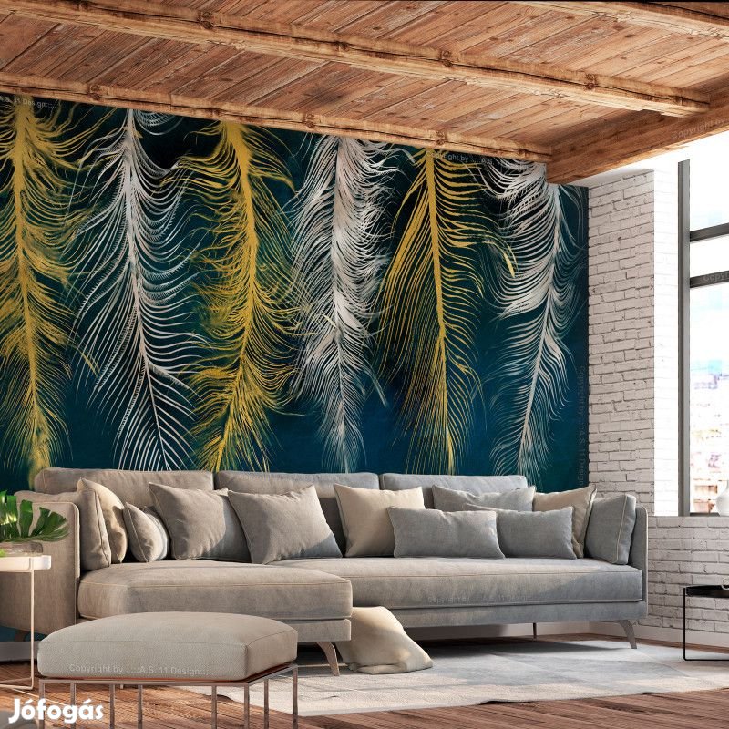 Fotótapéta - Aranyozott tollak