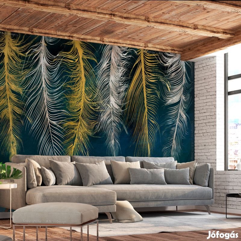 Fotótapéta - Aranyozott tollak