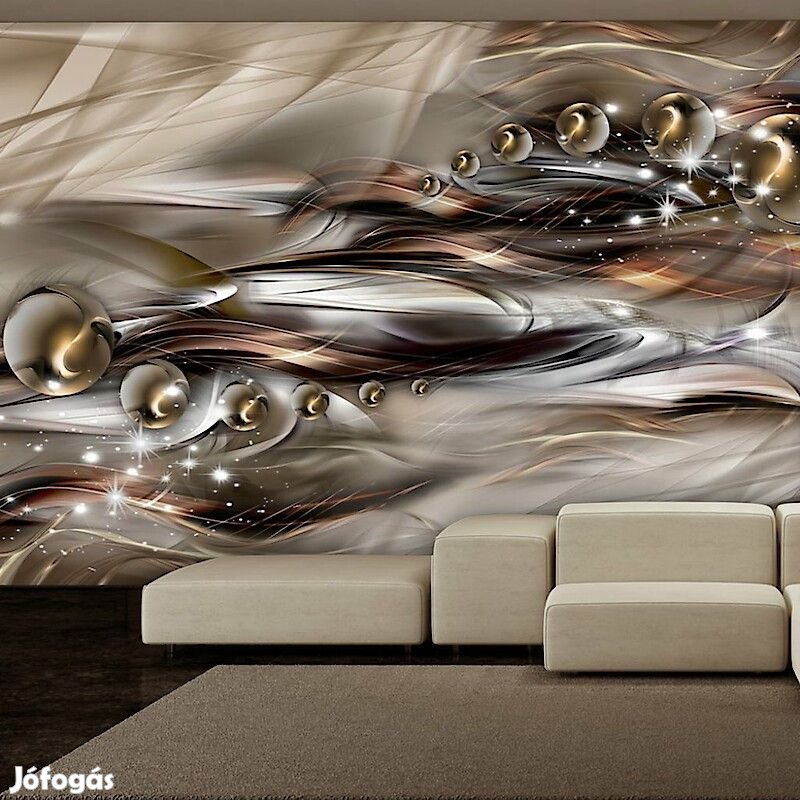 Fotótapéta - Barna üveggolyók tánca