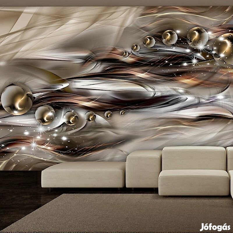 Fotótapéta - Barna üveggolyók tánca