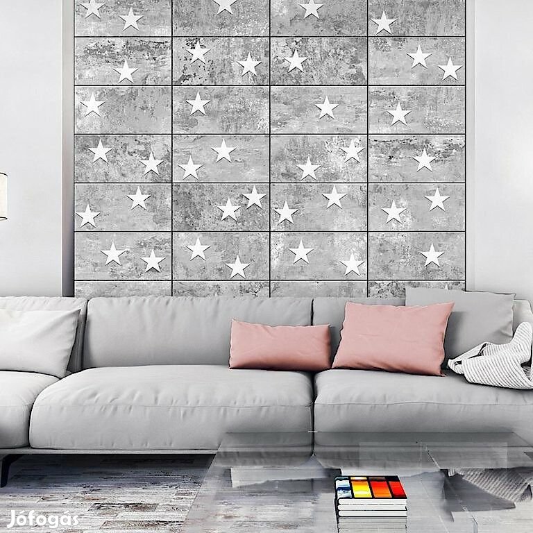 Fotótapéta - Fehér csillagok betonon