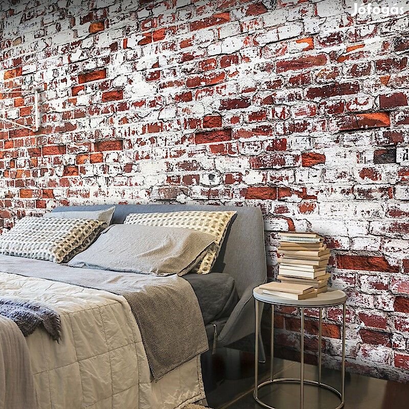 Fotótapéta - Félig fehér téglafal