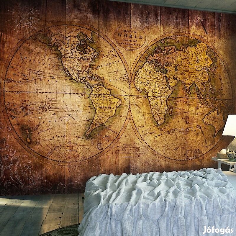 Fotótapéta - Föld térkép régi stílusban