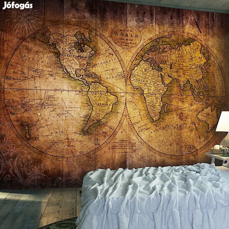 Fotótapéta - Föld térkép régi stílusban