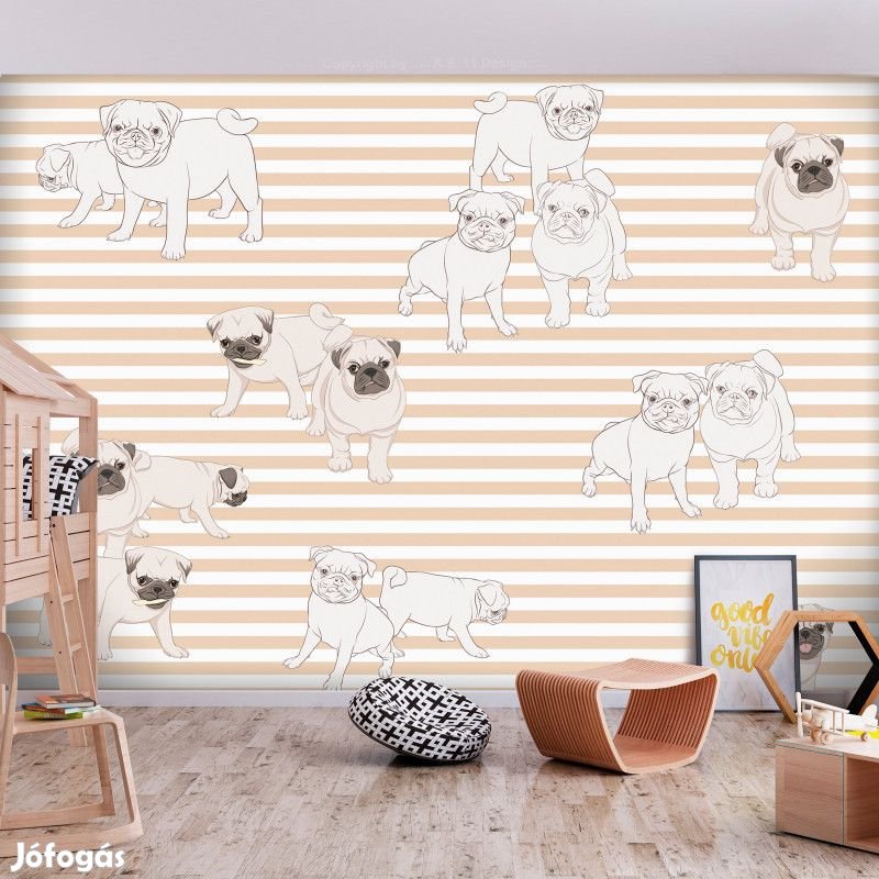 Fotótapéta - Játszadozó kutyák