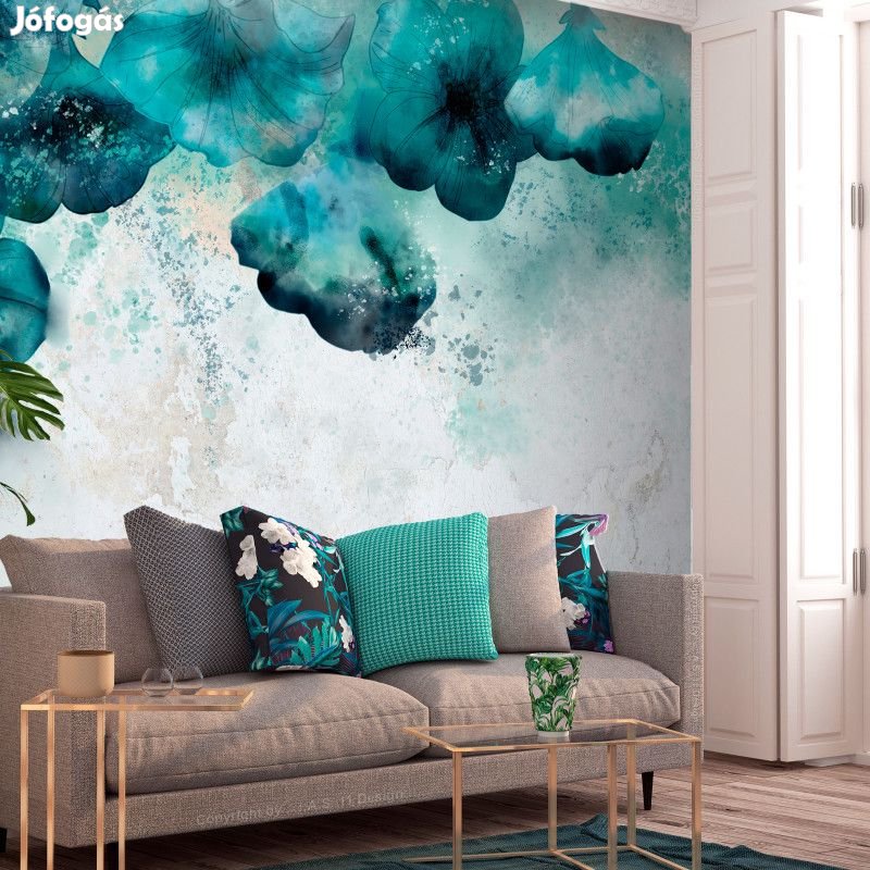 Fotótapéta - Kék pipacsok