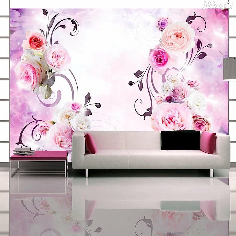 Fotótapéta - Lila árnyak rózsás tapéta