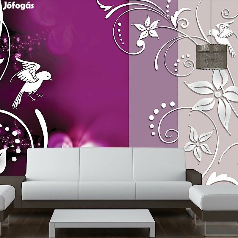 Fotótapéta - Madár a virágos mezőn 3