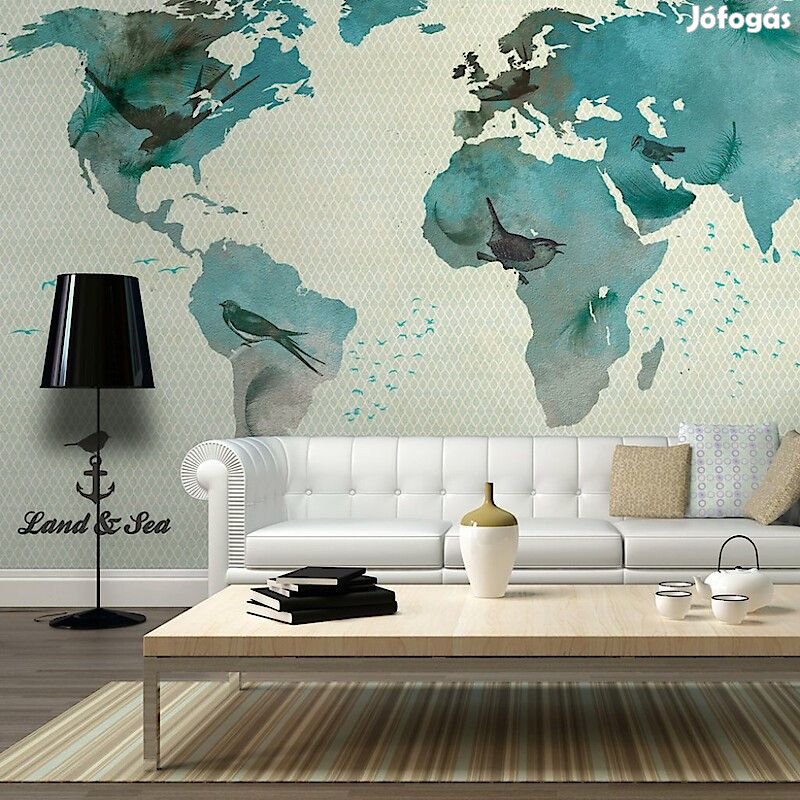 Fotótapéta - Madár mintás világtérkép