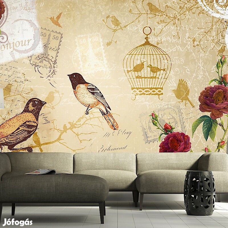 Fotótapéta - Madarak és virágok 2