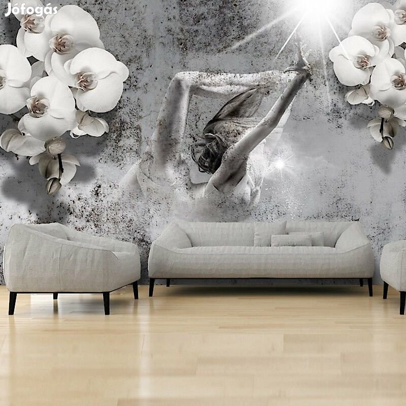 Fotótapéta - Nő orchideákkal