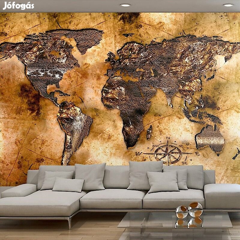 Fotótapéta - Opálszínű világtérkép