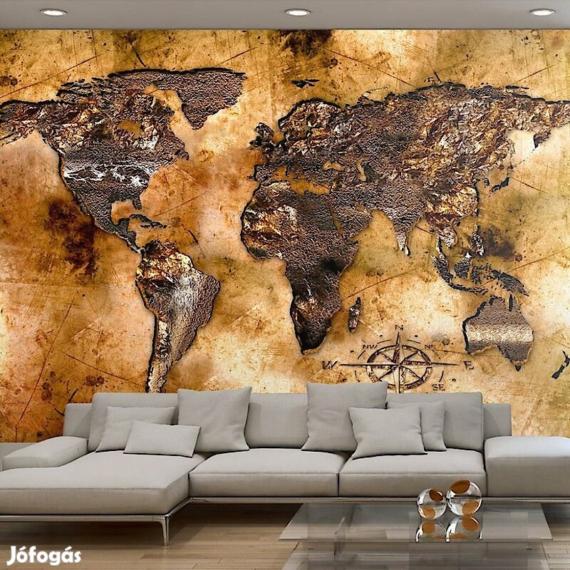 Fotótapéta - Opálszínű világtérkép