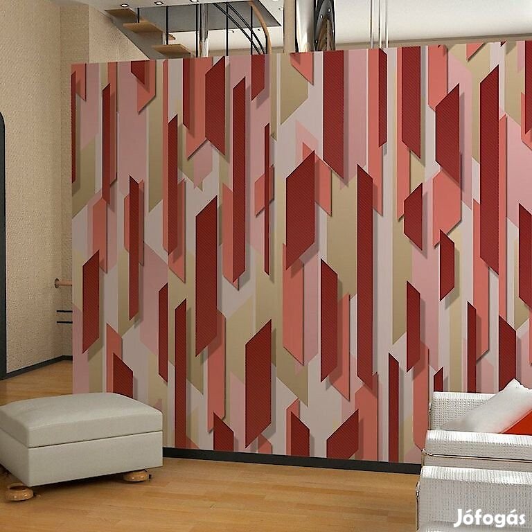 Fotótapéta - Piros-rózsaszín négyszögek