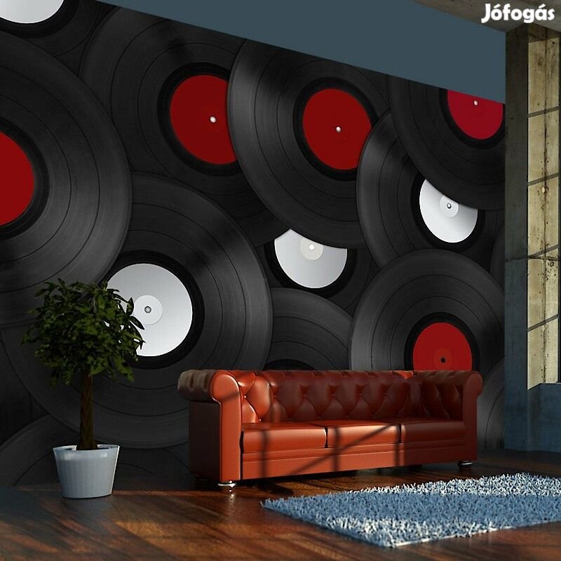 Fotótapéta - Retro bakelitlemezek