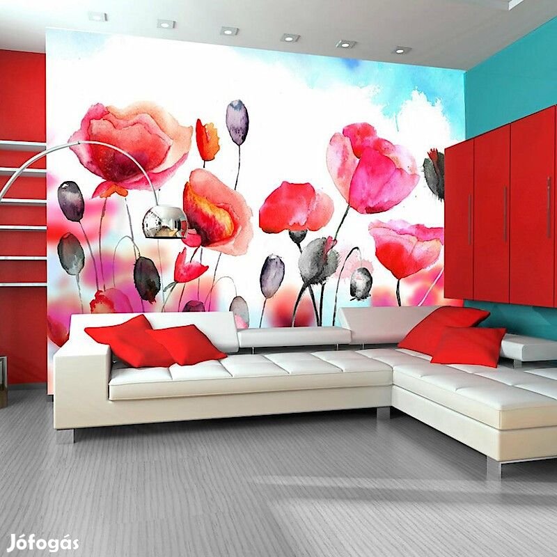 Fotótapéta - Szél Fújta pipacsmező