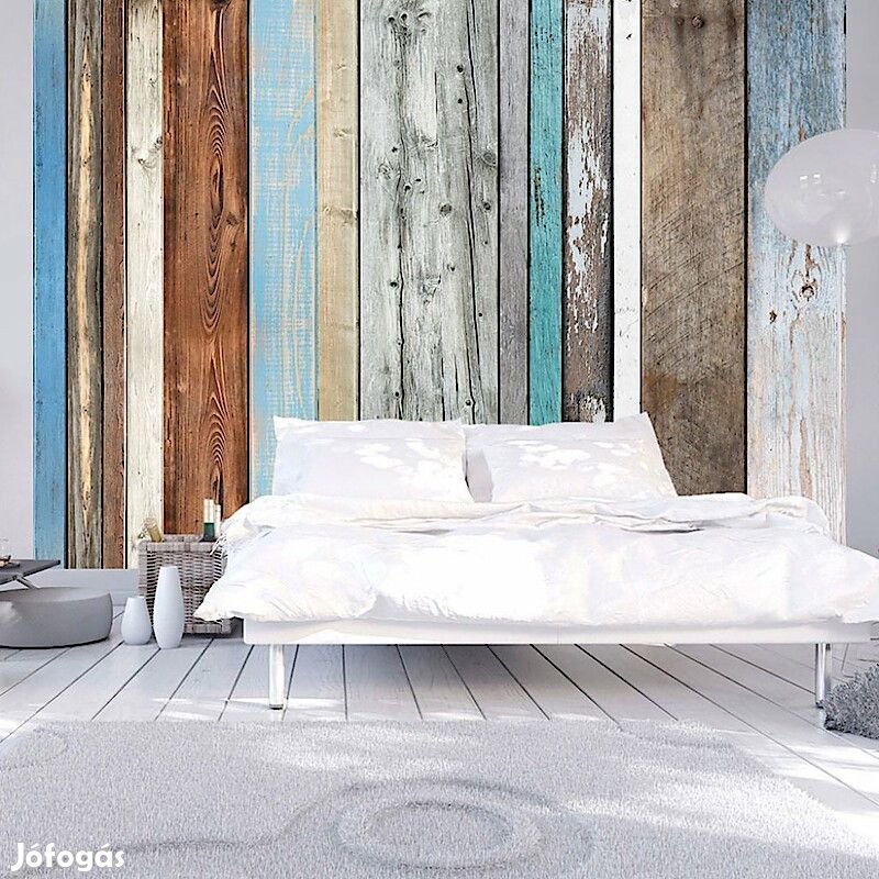 Fotótapéta - Színes fafal