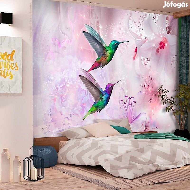 Fotótapéta - Színes kolibrik lila