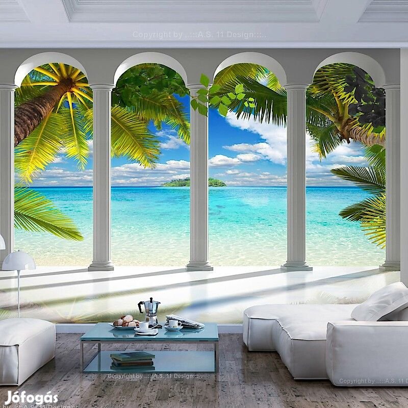 Fotótapéta - Tenger oszlopok mögött