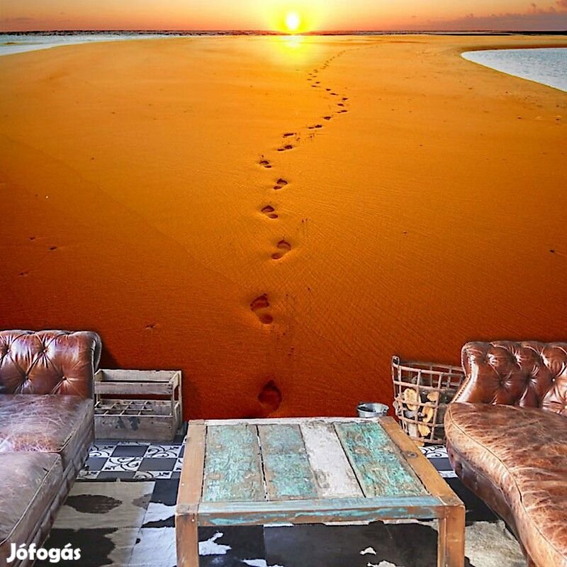 Fotótapéta - Tengerparti homokban lépkedve