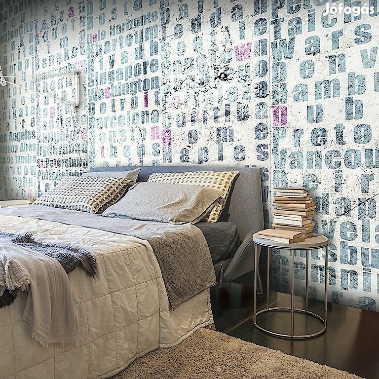 Fotótapéta - Városnevek betonon