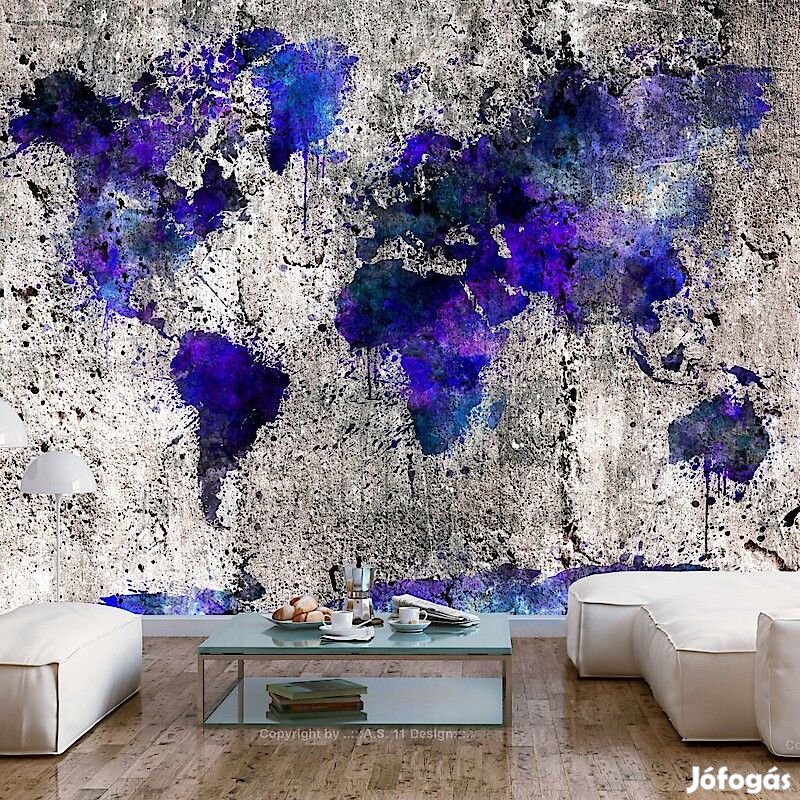 Fotótapéta - Világtérkép tintapacával