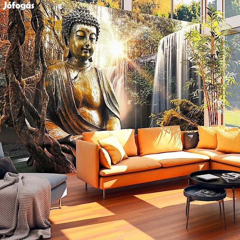 Fotótapéta - Vízesés és Buddha