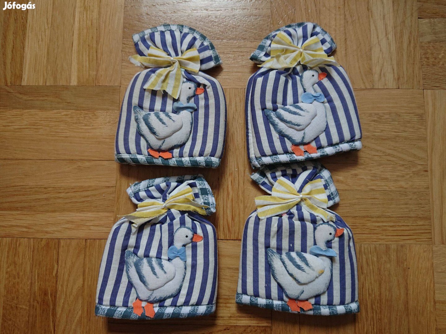 Főtt tojás melegen tartó sapka, tojássapka, textil, liba