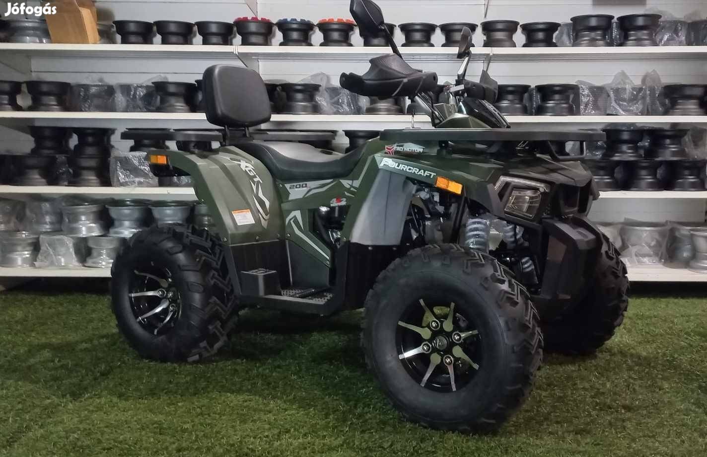 Fourcraft Shark 200cc quad /ATV (nem gyerek -gyermekjármű ) Matt zöld