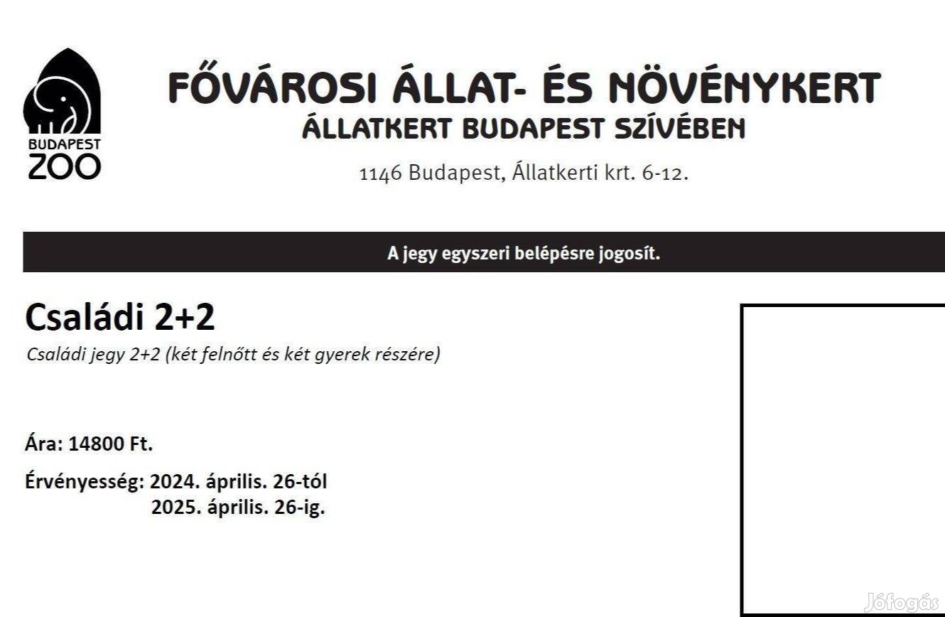 Fővárosi Állat- És Növénykert családi belépő 2+2