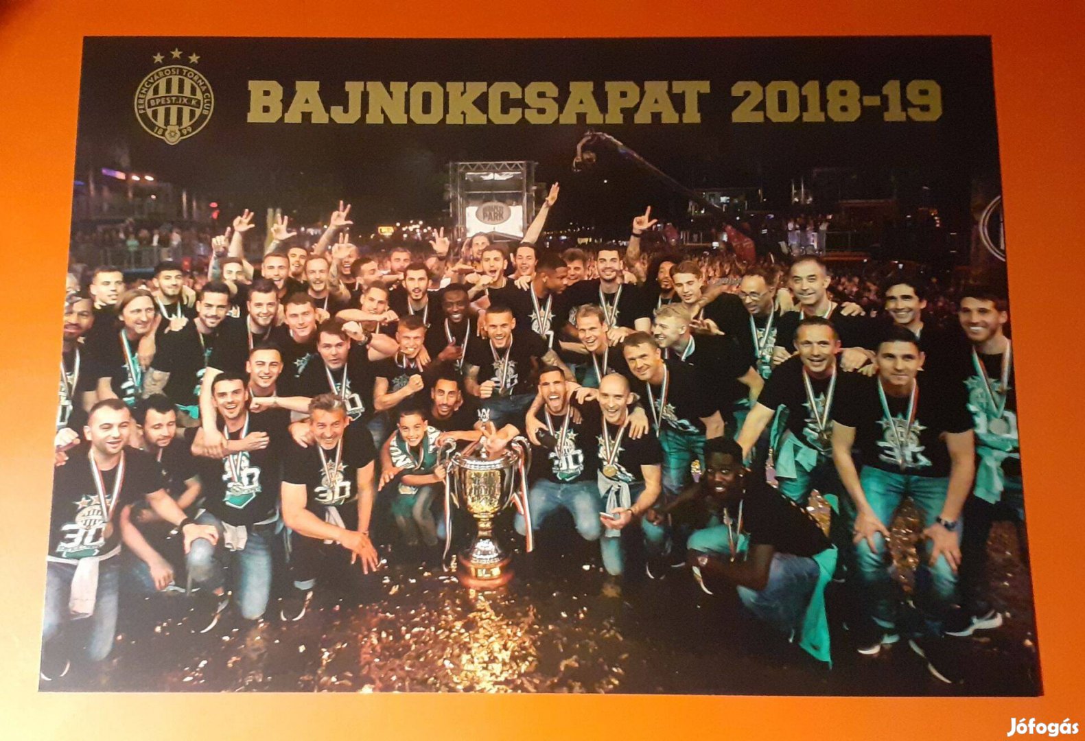 Fradi 2018-19-es Bajnokcsapat A4es méretű kartonlapra