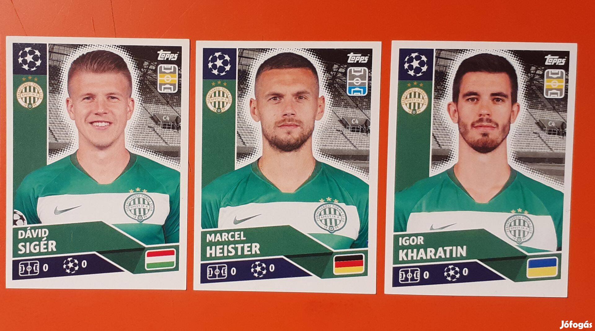 Fradi BL-es Topps matricák ( FTC , Ferencváros )