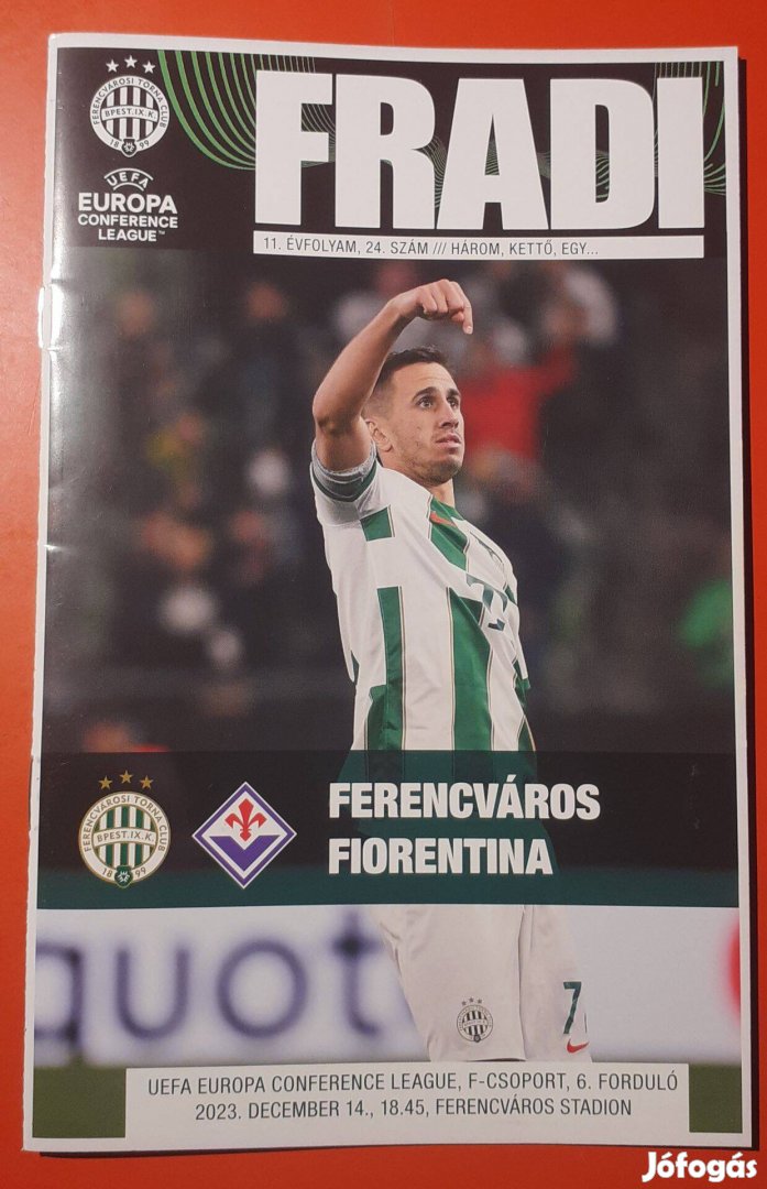 Fradi - Fiorentina KL csoportkörös aláírt meccsfüzet / Ferencváros