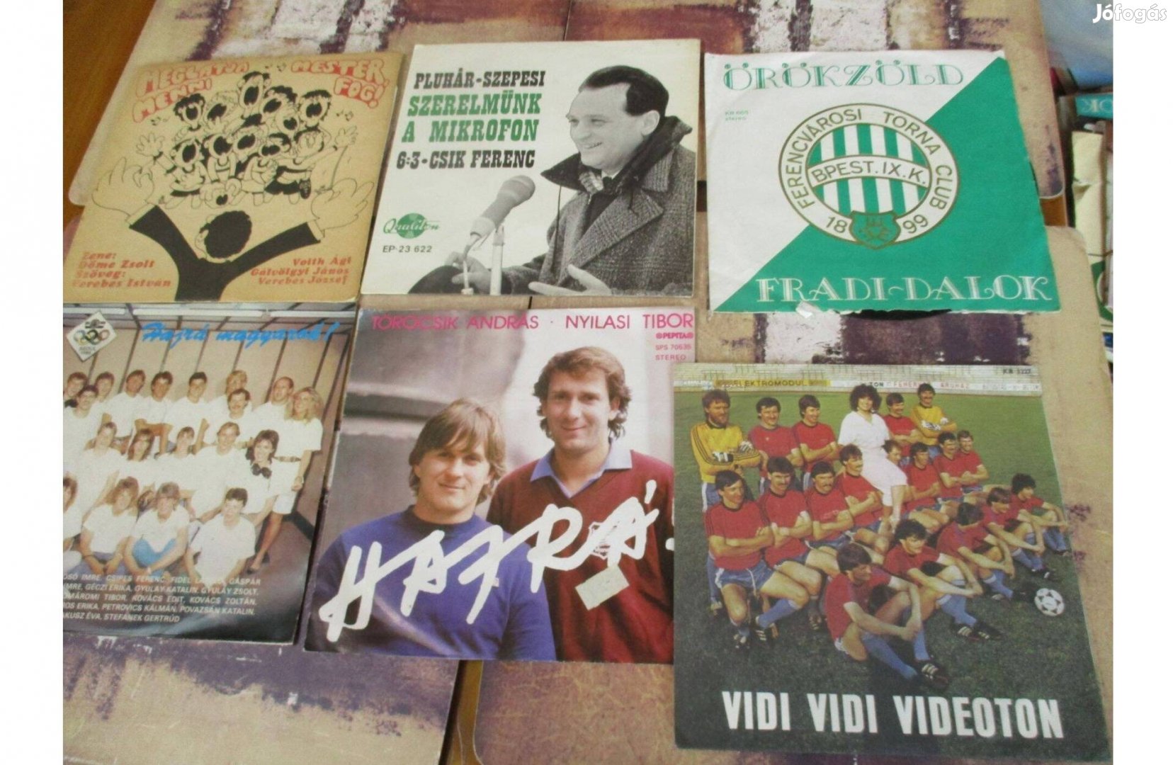 Fradi és sport bakelit kislemezek SP eladók