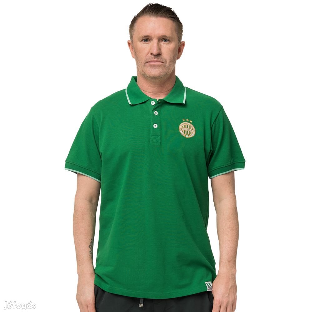 Fradi póló felnőtt zöld galléros
