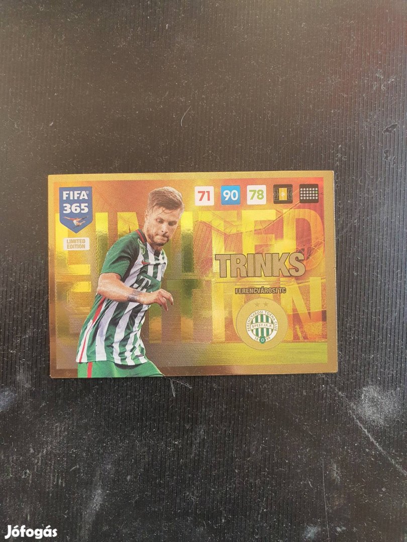 Fradis Trinks Limited edition panini focis kártya