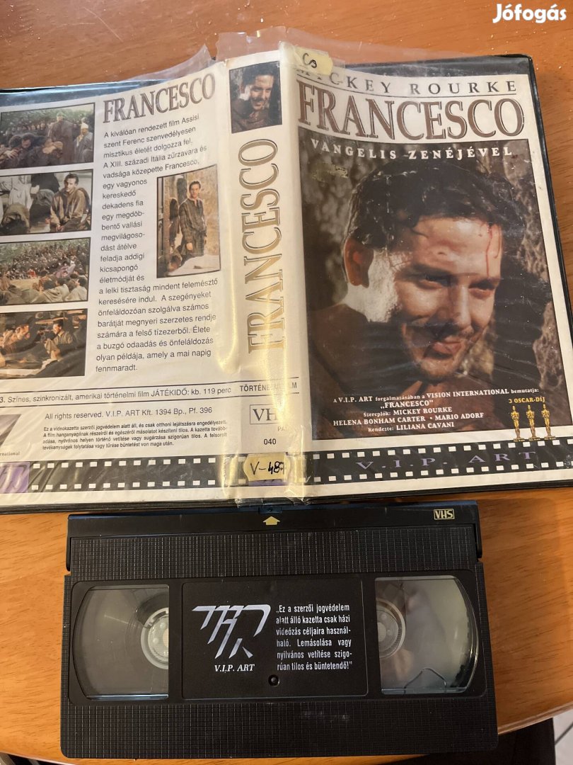 Francesco vhs Mickey Rourke vhs