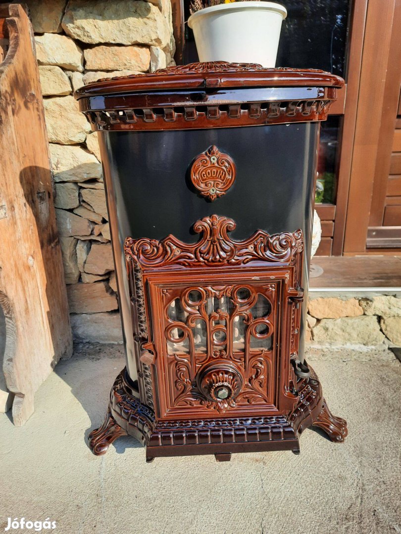 Francia Godin kályha,egyedi,régiség ,antik, eladó