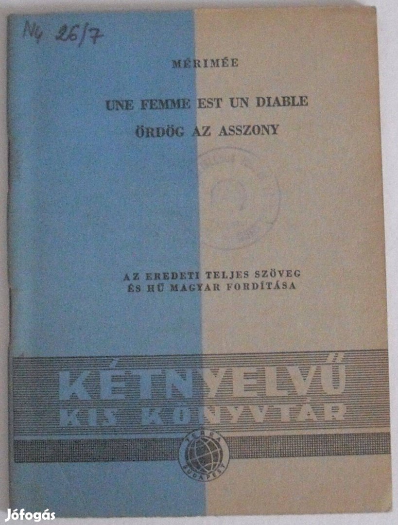 Francia magyar kétnyelvű könyv - Mérimée - Ördög az asszony