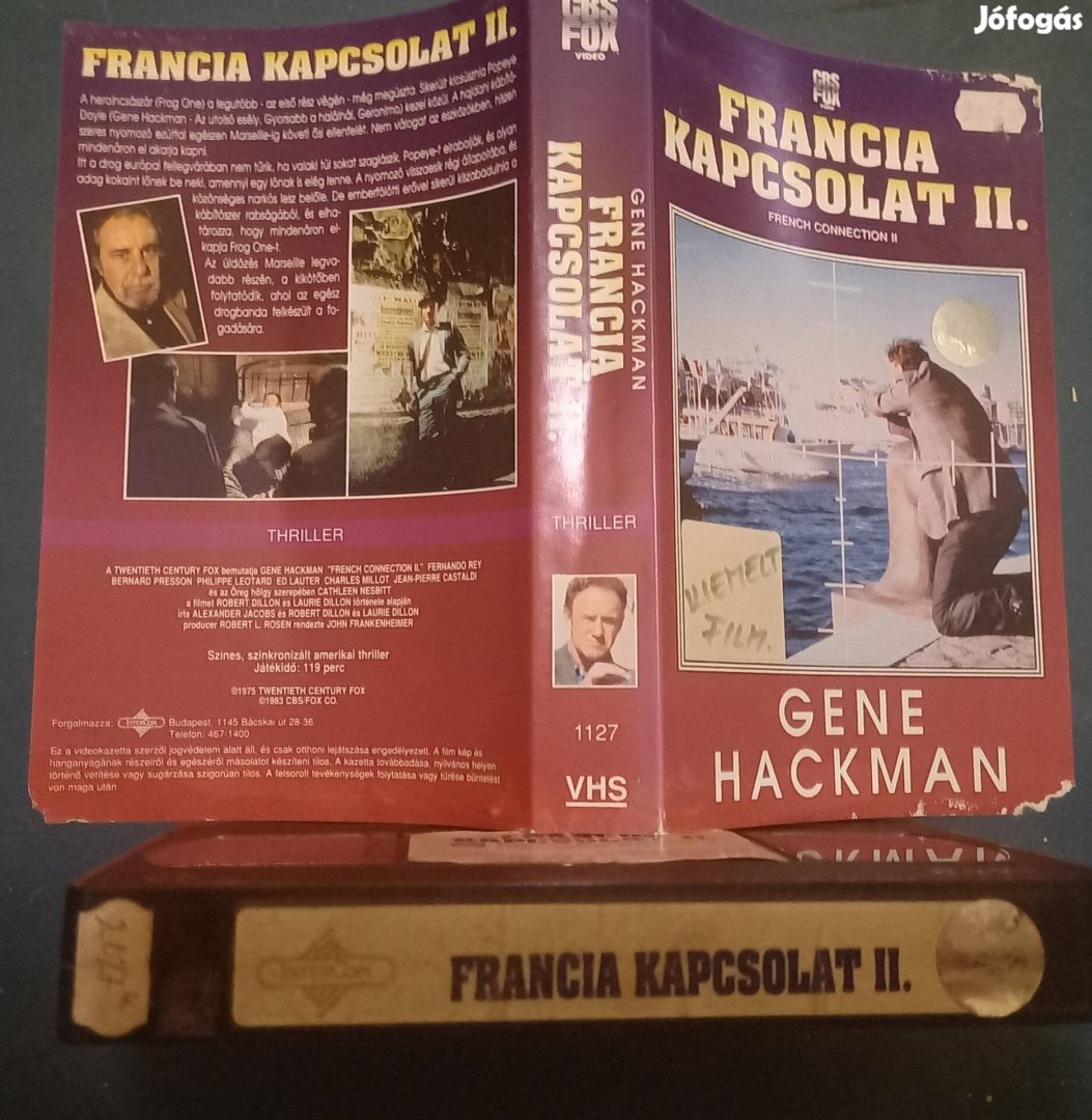 Francia kapcsolat 2. - thriller vhs - Gene Hackman