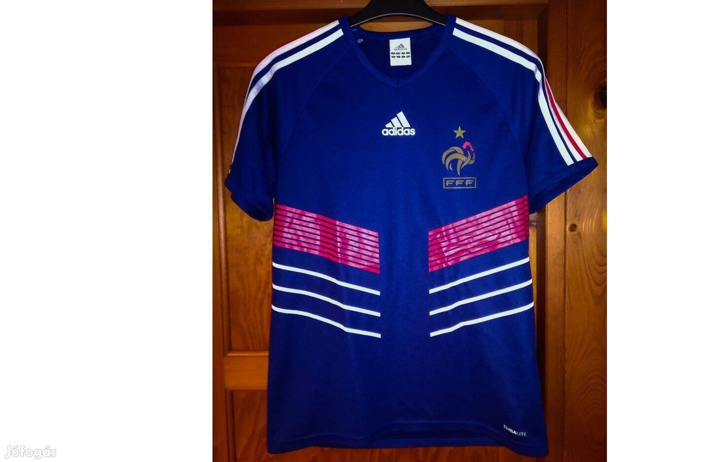 Francia válogatott kék eredeti adidas climalite mez (S)