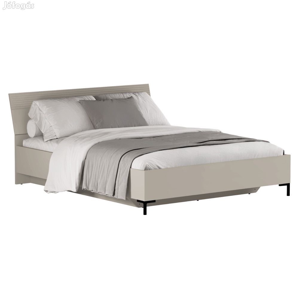 Franciaágy, 160x200, szürkésbarna Taupe, DOMCA