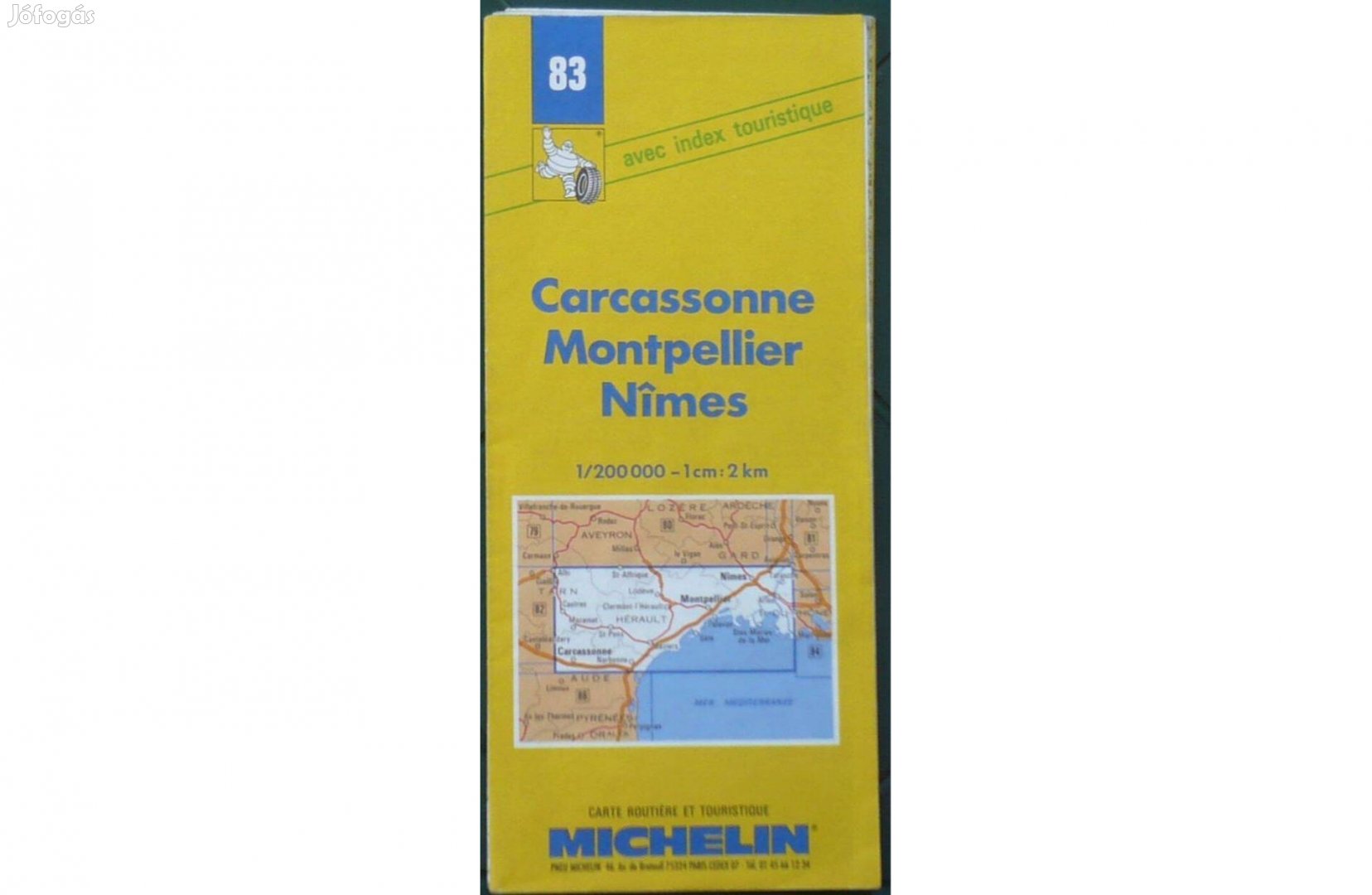 Franciaország Michelin 83. térkép Carcassonne-Montpellier-Nimes