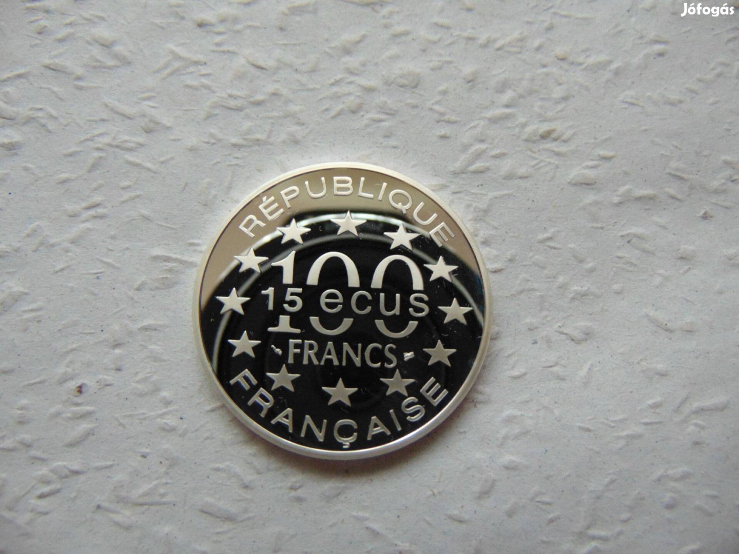 Franciaország ezüst 15 ecu - 100 frank 1995 PP 22.30 gramm